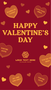Valentine Candy Hearts Instagram Story Design