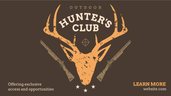 Join The Hunter's Club Facebook Event Cover Design