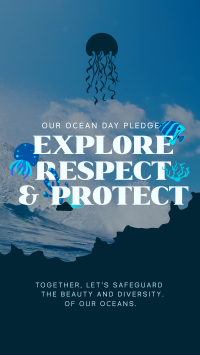 Ocean Day Pledge TikTok video Image Preview