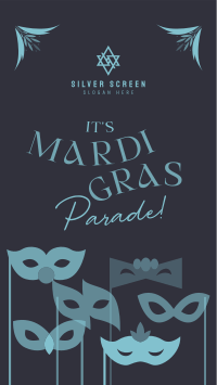 Mardi Gras Masks Facebook story Image Preview