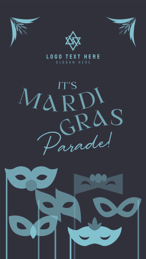 Mardi Gras Masks Facebook story Image Preview