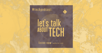 Glass Effect Tech Podcast Facebook ad Image Preview