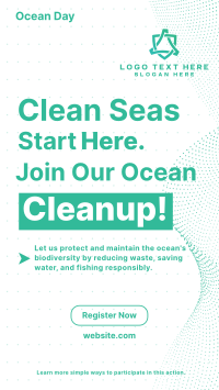 Ocean Day Clean Up Minimalist Instagram reel Image Preview