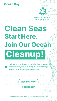 Ocean Day Clean Up Minimalist Instagram Reel Image Preview