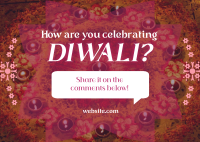 Diwali Engagement Postcard Design