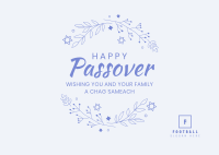 Passover Leaves Postcard Design