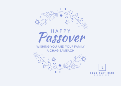 Passover Leaves Postcard Image Preview