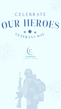 Celebrate Our Heroes Facebook Story Design