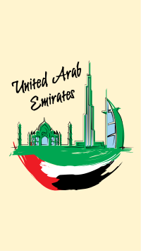 UAE City Scribbles Facebook Story Design