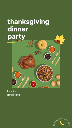 Thanksgiving Dinner Party Instagram story Image Preview