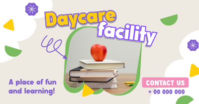 Cute Daycare Facility Facebook ad Image Preview