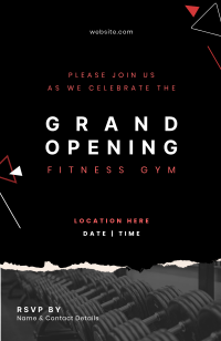 Fitness Gym Grand Opening Invitation Design