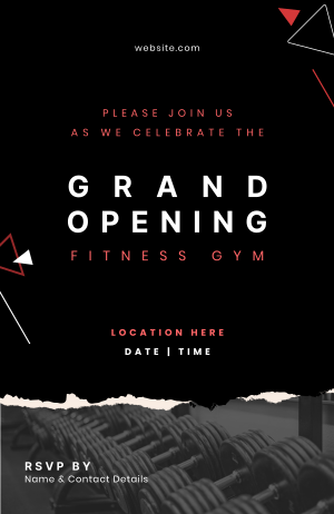 Fitness Gym Grand Opening Invitation Image Preview