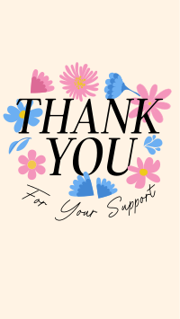 Floral Thank You TikTok Video Design