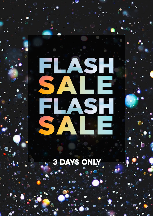 Flash Sale Confetti Poster Design Image Preview