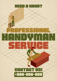 Isometric Handyman Services Flyer Design