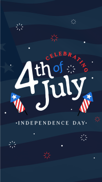 Modern Fireworks Celebrate 4th of July Instagram story Image Preview