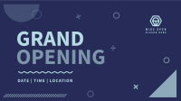 Geometric Shapes Grand Opening Facebook Event Cover Image Preview