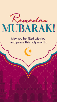 Ramadan Temple Greeting Instagram reel Image Preview
