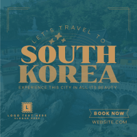 Travel to Korea Linkedin Post Design