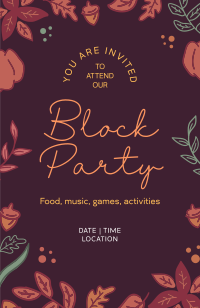 Autumn Block Party Invitation Image Preview
