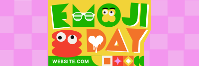 Emoji Day Greeting Twitter header (cover) Image Preview