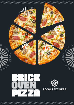 Simple Brick Oven Pizza Flyer Image Preview