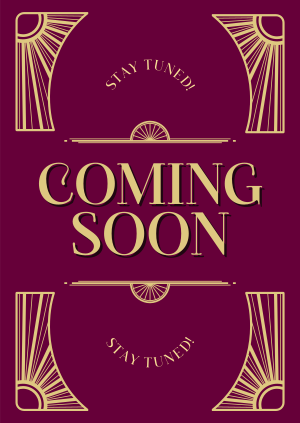 Coming Soon Art Deco Poster Image Preview