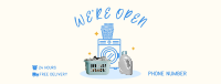 Laundry Shop Launch Facebook Cover Image Preview