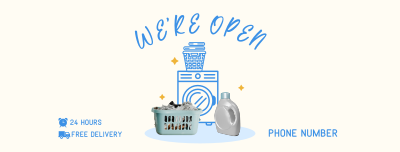 Laundry Shop Launch Facebook cover Image Preview
