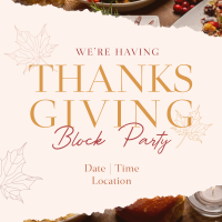Elegant Thanksgiving Party Instagram post Image Preview