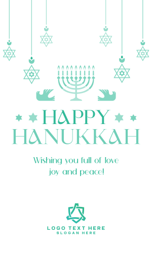 Hanukkah Candelabra Instagram Reel Image Preview