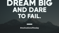 Dream Big Motivation Facebook Event Cover Design