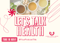 Health Wellness Podcast Postcard Image Preview