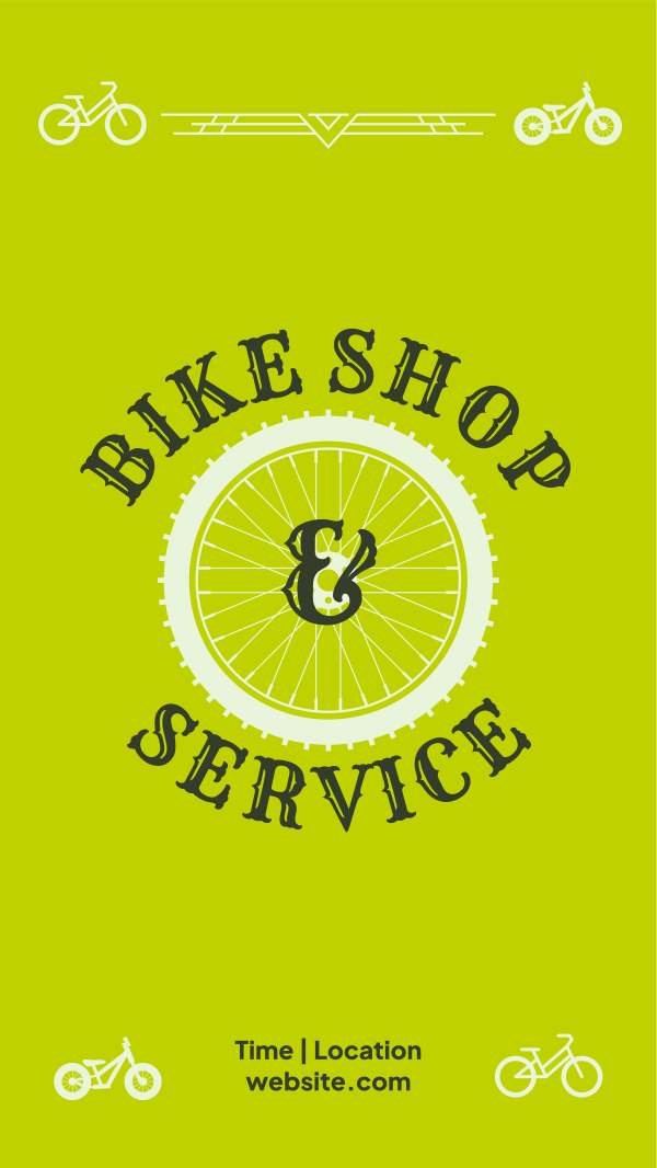 Bike Shop and Service Instagram Story Design Image Preview