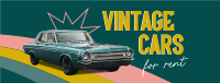 Vintage Car Rental Facebook cover Image Preview
