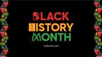 Black History Triangles Facebook Event Cover Design