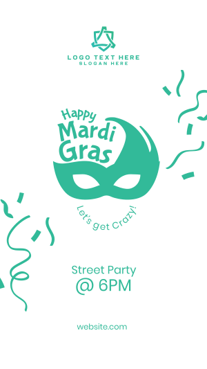 Mardi Gras Masquerade Facebook story Image Preview