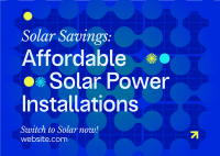 Solar Power Installations Postcard Image Preview