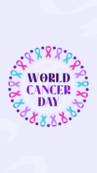 Cancer Day Ribbon Facebook Story Design