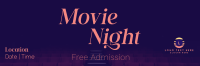 Movie Night Cinema Twitter Header Design