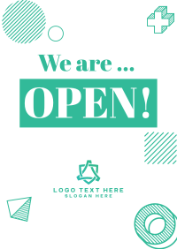 We Are Open Poster Template