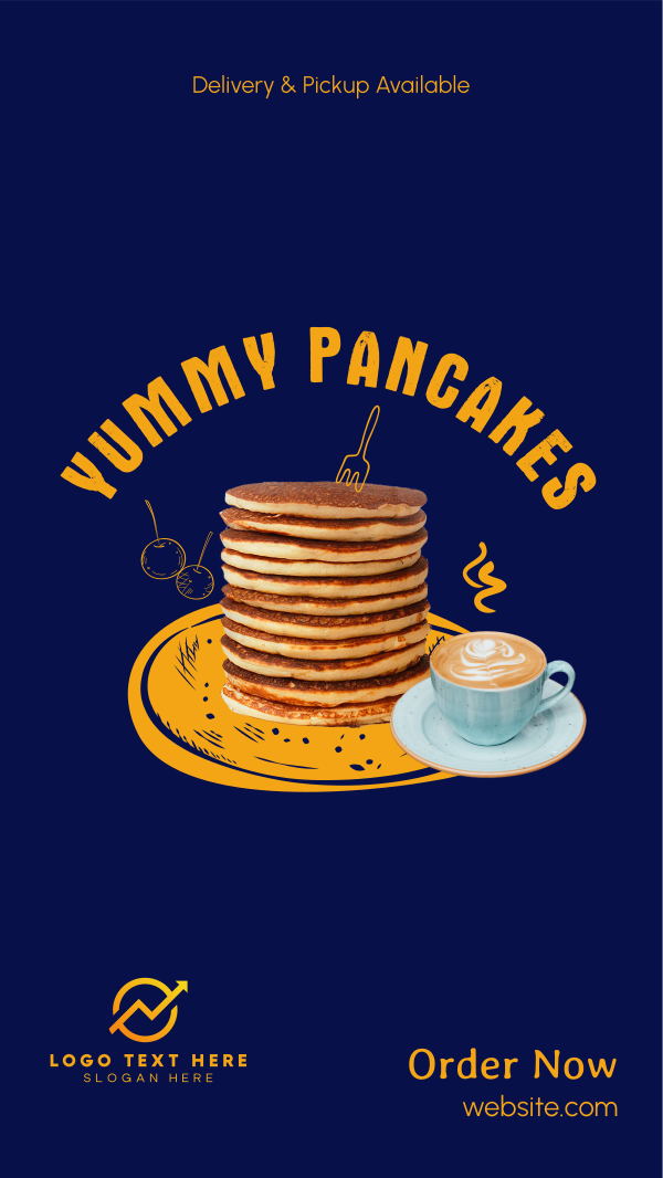 Delicious Breakfast Pancake  Facebook Story Design