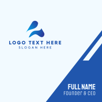 Wave Triangle Business Card Design