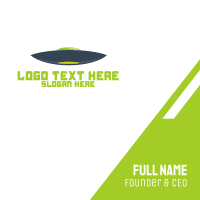 Blue & Green UFO Business Card Design