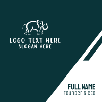 African Elephant Business Card Design