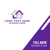 Purple House Code Business Card Design