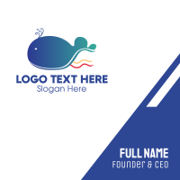 Blue Whale  Business Card Design
