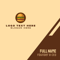 Burger Hamburger Business Card Design