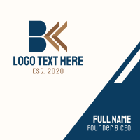 Backward Arrow Letter B Business Card | BrandCrowd Business Card Maker